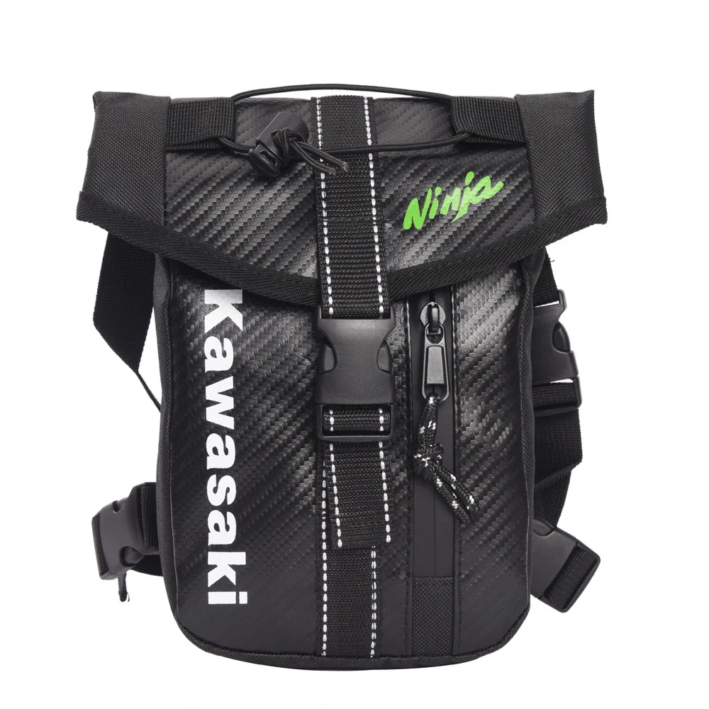 Carbon fiber PU leather motorcycle bag detail