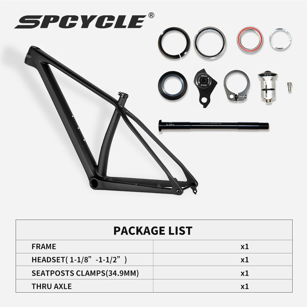 2024 New 29er Carbon MTB Frame UDH Hanger 148x12mm Boost 15/17/19/21inch T1000 Carbon XC Hardtail Mountain Bike Frame 29