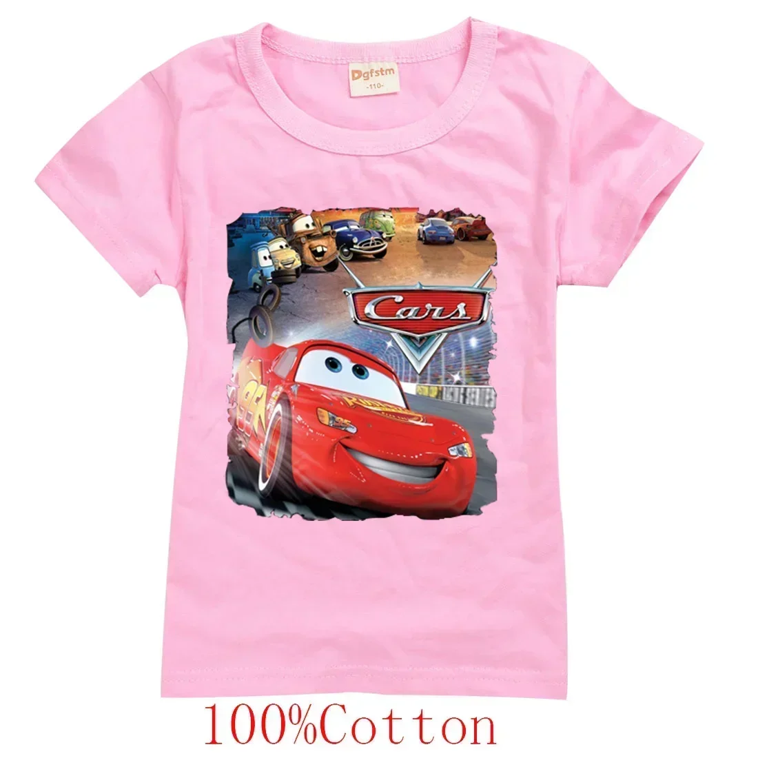 Pixar Cars Lightning McQueen Children T Shirt Boy Girl Clothing Cartoon Casual Cotton Summer Tshirt Baby Kid Teenager Tops Tees