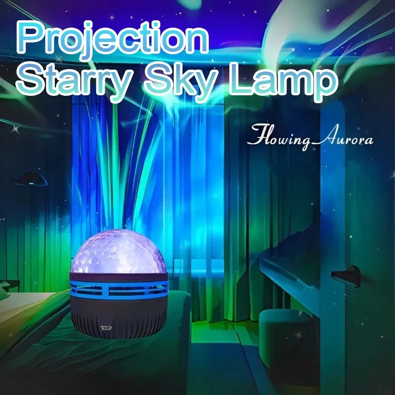 

Starry Projector Light With 7 Color Patterns & Remote Control Polar Projector Night Light For Bedroom Atmosphere