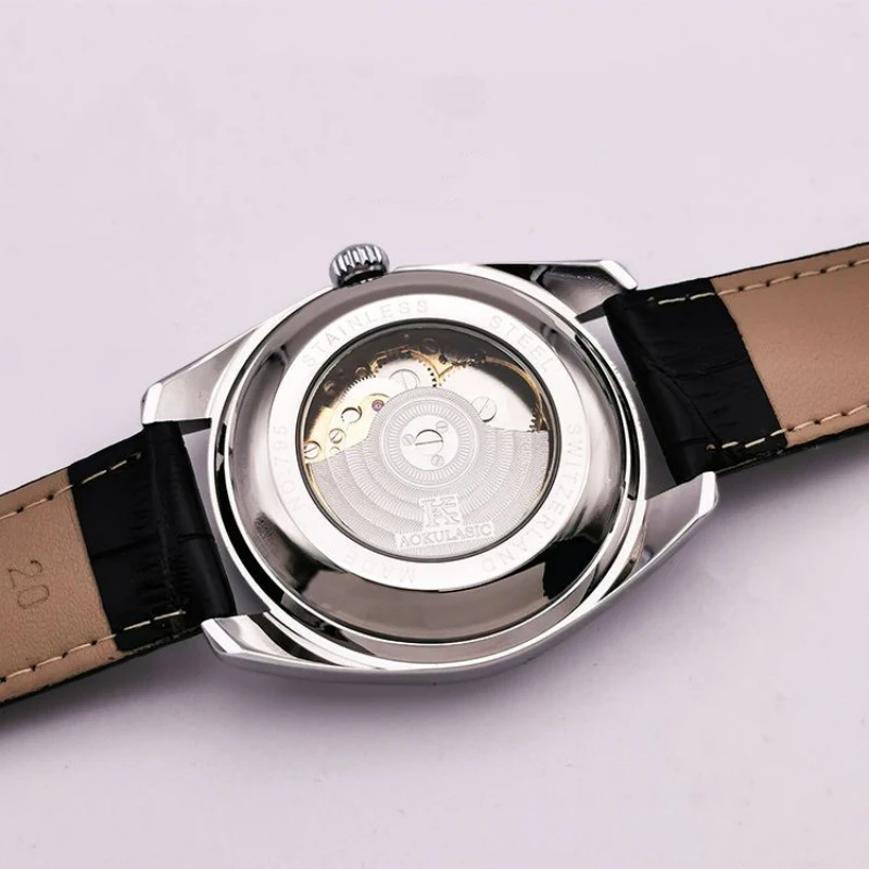 Classic Luxury Hollow-Out Men's Watch, Business Casual Fashion Automatic Mechanical Watch, Party Fashion Watch, Daily Decorative Watch, Stylish and Exquisite Watch, Birthday Gift Box
