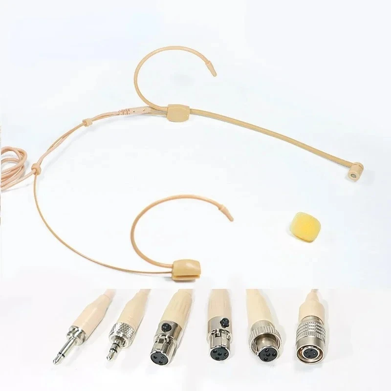 Super-Carodiode Microphone Hyper-directional Mic Noise Isolating for Shure Sennheiser AKG MiPro 4Pin 3Pin XLR 3.5mm Head Wearing - view 3