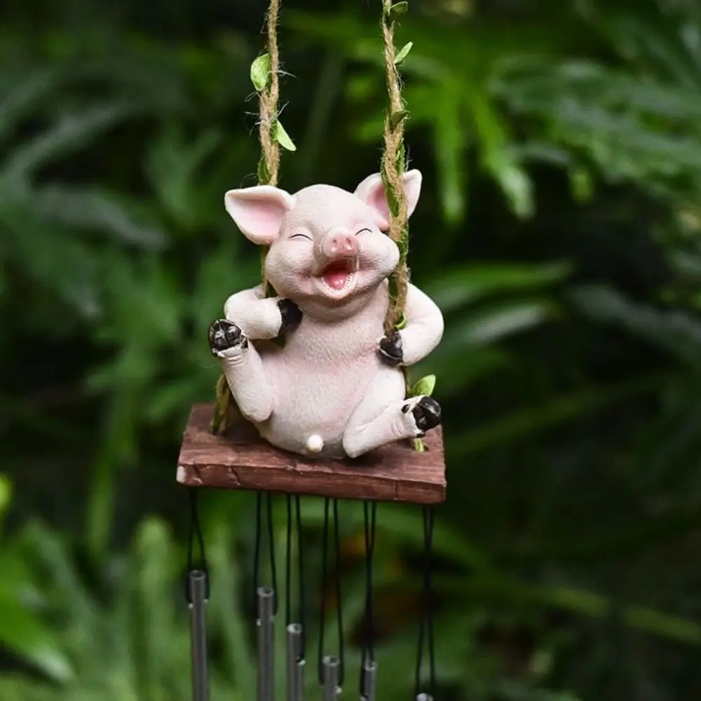 3 Styles Cute Animal Wind Chimes Cartoon Decorative Anima Hanging Pendants Easy Installation Swing Garden Ornament Garden