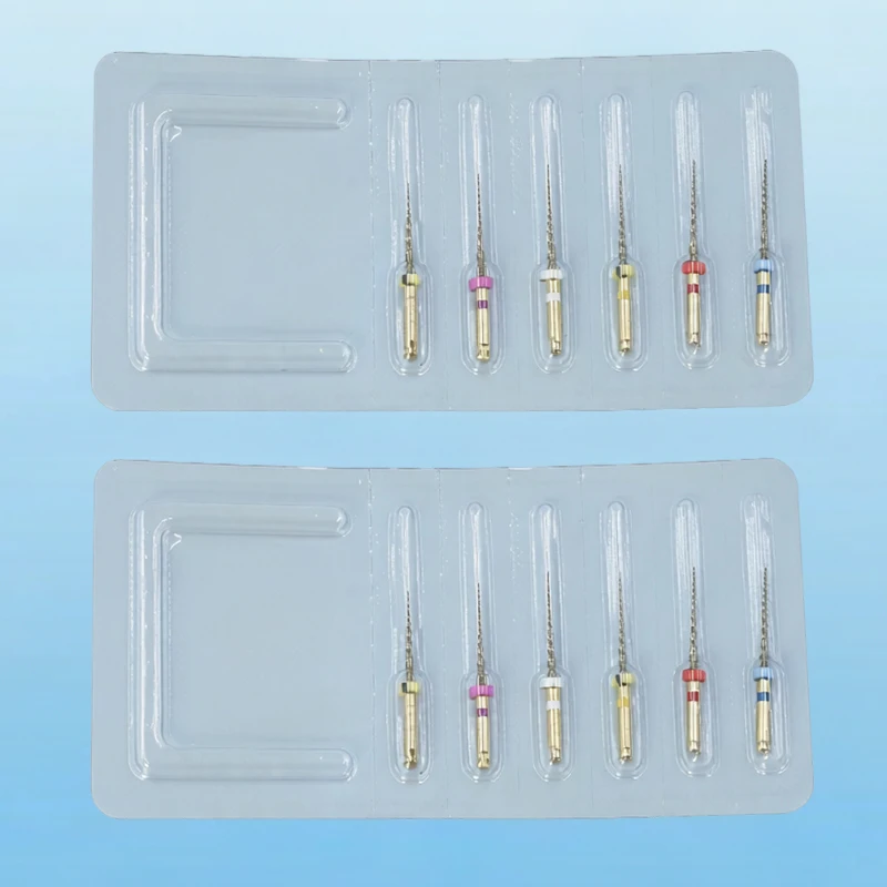 1PK Dental Pro Rotary Instrument Heat Activation Flexible Engine Gold Taper Files For Root Canal Dentist Tool Dentistry Material