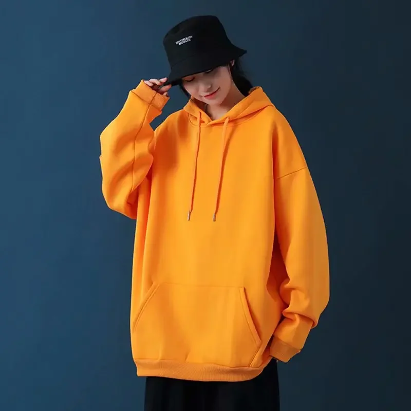 Hooded Sweatshirt Men Women Oversized Hoodie Autumn Winter Long Sleeve Pullover Solid Couple Clothes Boys Grils Casual Hoodies