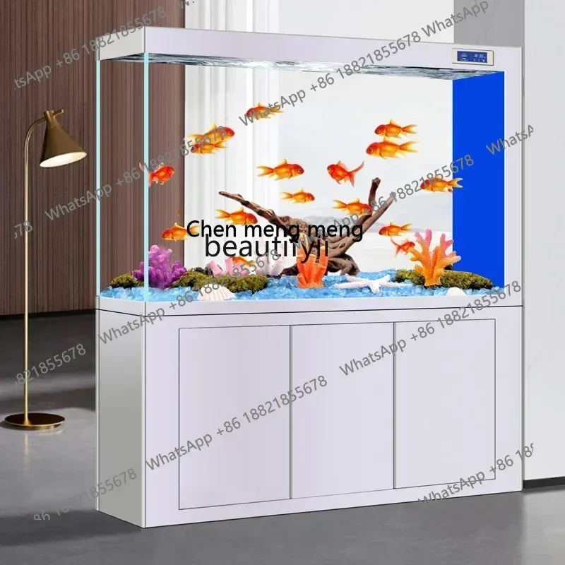 New arrive Jinjing Super White Glass Entrance Screen Dragon Fish Tank Living Room Large Change Water Aquarium