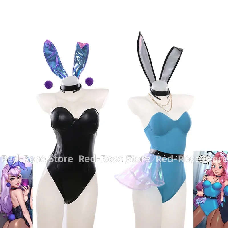 Seraphine Evelynn Cosplay Swimsuit Bunny Girl Sexy Costumes Game KDA Figure Cosplay Costume  Party Halloween Girls Dress suit