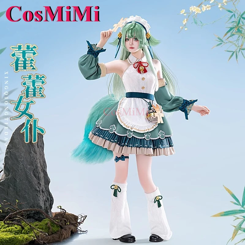 CosMiMi Hot Game Honkai: Star Rail Huohuo Cosplay Costume Sweet Elegant Maid Dress Women Carnival Party Role Play Clothing S-XL