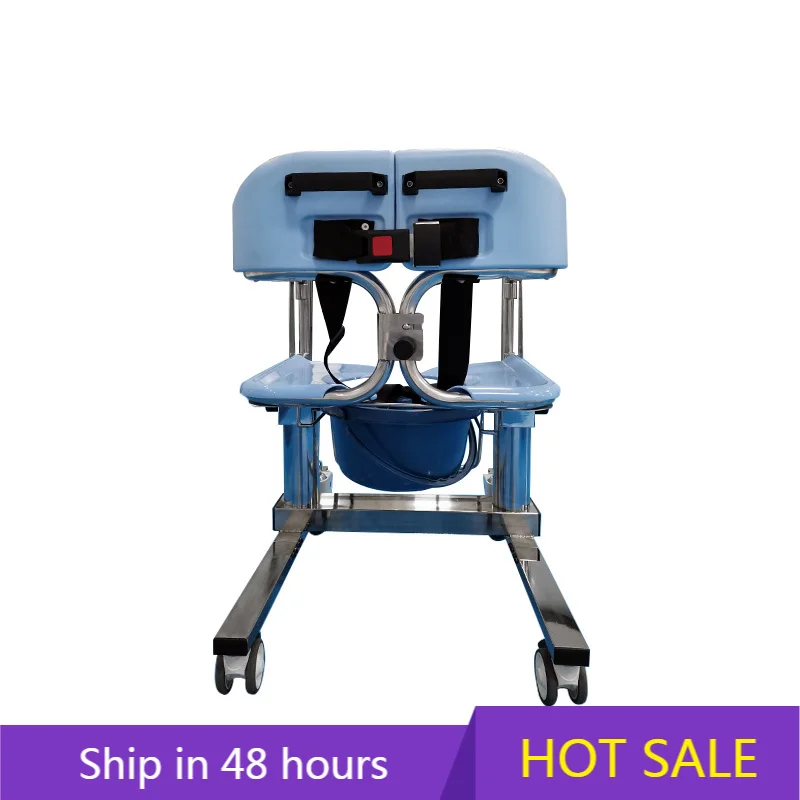 

YTYIN Manual Transfer Chair Rehabilitation Movable Nursing Adjustable Control Manual Patient Commode Chair For Elderly