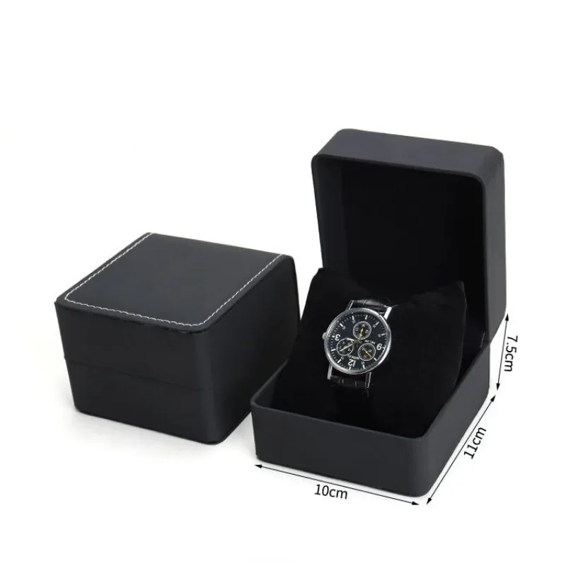 Pu Leder Uhren box abgerundete Ecken matti erte Herren uhr Aufbewahrung sbox Veranstalter Schmuck Armband Display Geschenk verpackung Fall