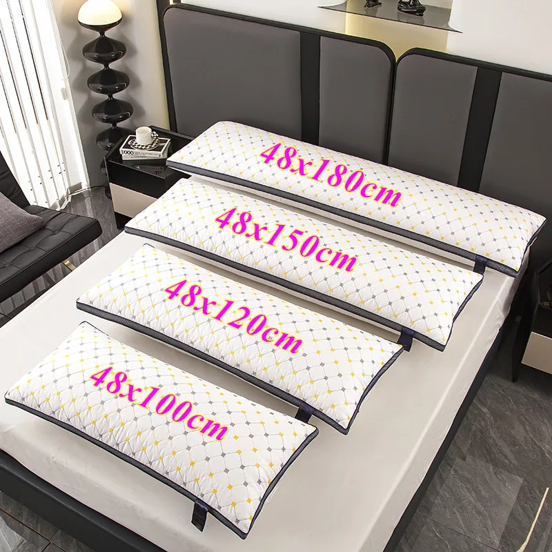1pc Quilted Pillows Simple Neck Pillow Core Home Bed Sleeping Pillows 48x100/48x120/48x150/48x180cm Pillow Rectangle Cushion 베개