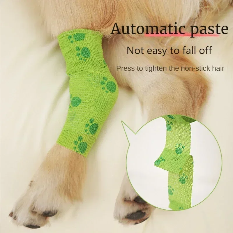 

Pet Self Adhesive Bandage Wrap Feet With Anti Dirt Bandages Elastic Ankle Protection Finger Knee Bandage Breathable Elastic Tape