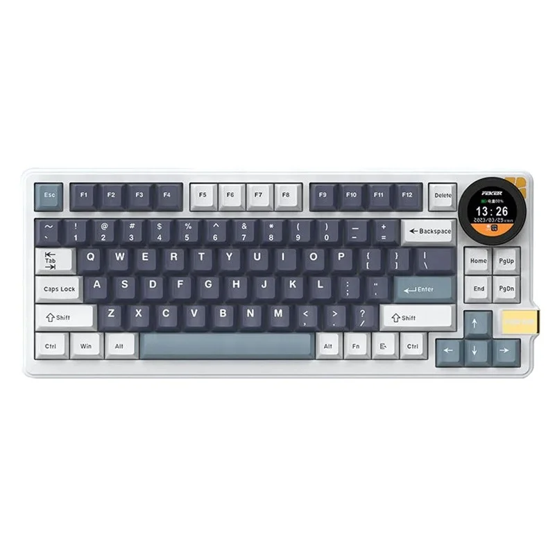 

RGB Gaming Keyboard FEKER K75 Keyboard 2.4G Wireless 3 Mode Hot-Swap Multifunctional Knob Display Screen