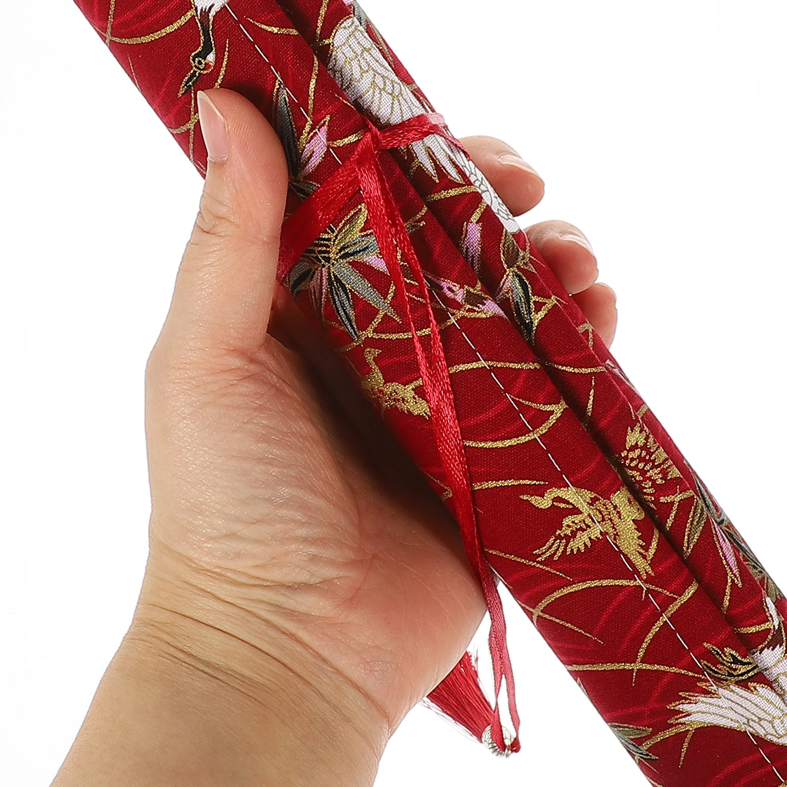 

Bamboo Cloth Calligraphy Brush Roll Up Bag Large Capacity Pencil Roll Case Art Supplies Pen Organizer for Drawing Painting