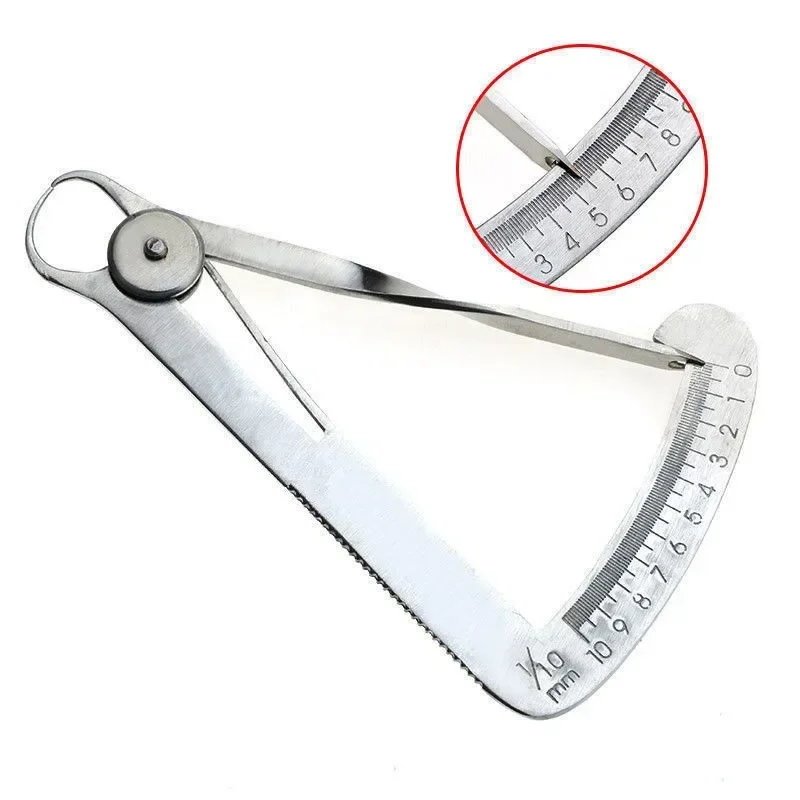 

Dental Gauge Caliper for Metal Wax Stainless Steel Dentist Metal Wax Thickness Measurement Ruler Tool
