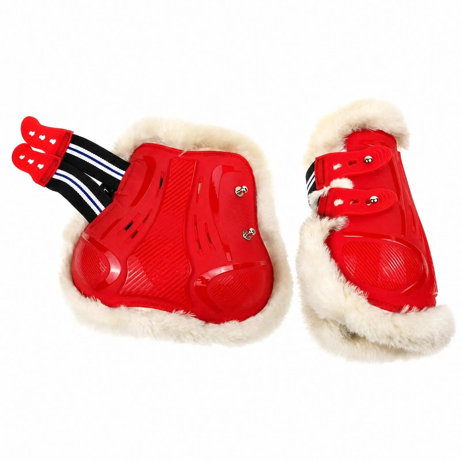 Horse Tendon Protector Boots for Jumping with Ventilated PU Shell and Neoprene Padding for Secure Equestrian Training