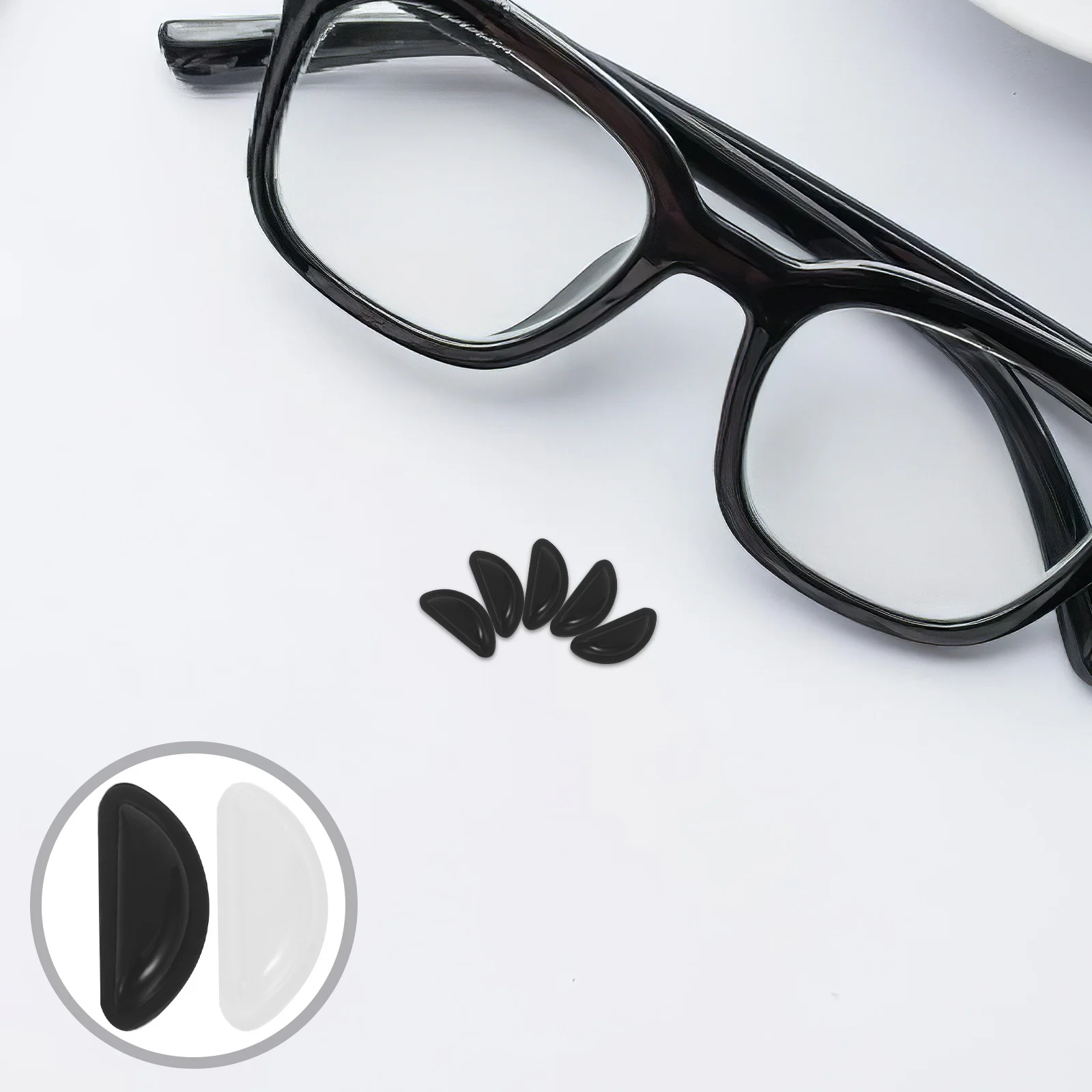 

24Pairs Effective Anti Slip Silicone Nose Pads for Eyewear Reading Device Use Stable Support Extended Sessions