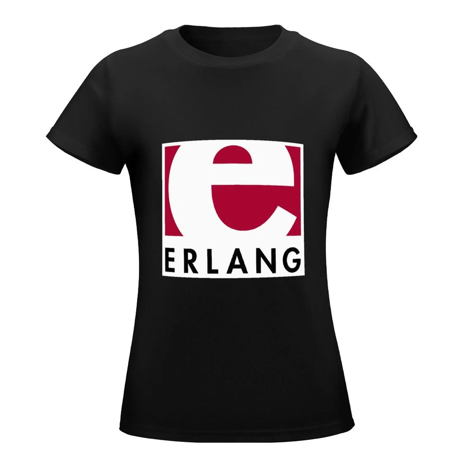 T-shirt avec logo Erlang Programming Language pour femme, vêtements hippicopter, haut d'été