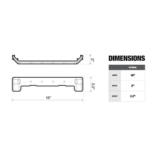 TOUGHBUILT TB-B1-A-30 StackTech Steel Tool Rack, Durable Stackable Toolbox Supporting Bracket, Modular Tool Storage Accessory