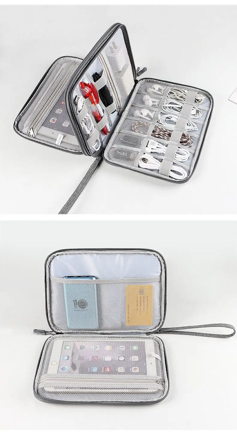 Große Kapazität Digitale Zubehör-Aufbewahrungstasche Wasserdichter Kabel-Organizer-Beutel für Kopfhörer und USB-Laufwerke – Detail 21