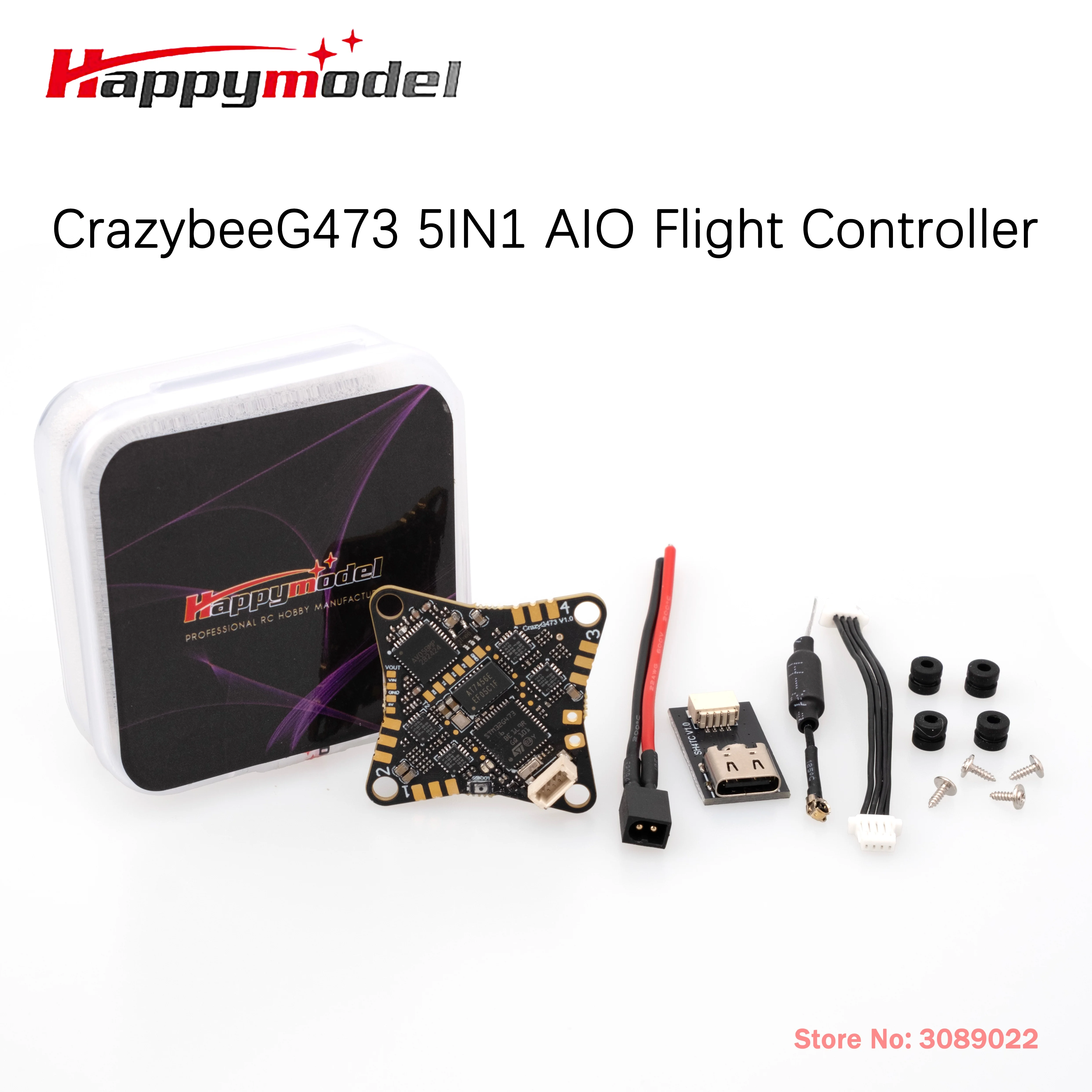Happymodel CrazybeeG473 V1.0 AIO 5IN1 flight controller built-in UART ELRS and 5.8G Openvtx For FPV Mobula6 2024 65mm TinyWhoop