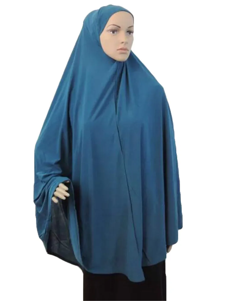 Large Full Cover Muslim Women Prayer Dress Niquab Long Scarf Khimar Hijab Islam Overhead Clothes Robes Ramadan Arabic Headdress