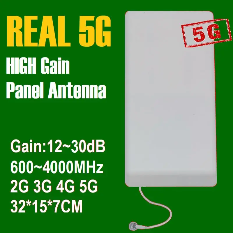 Real 5G 30cm 600 4000 MHZ Biggest High Gain Indoor Interior Directional Panel Sector Antenna for Router CPE Amplifier Booster