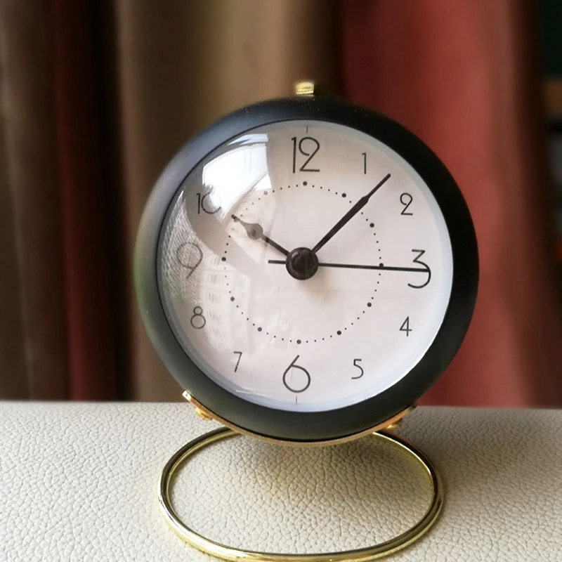 Top Deals Silent Alarm Clock Timer Metal Fashion Metal Alarm Clock Classic Alarm Clock Desktop Alarm