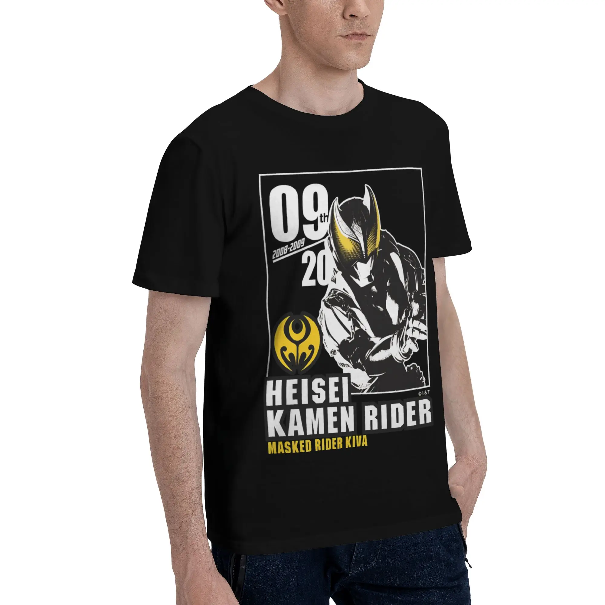 Kiva Heisei Men's T Shirt Kamen Rider Casual Tee Shirt Short Sleeve Crewneck Cotton Classic Clothing T-Shirt