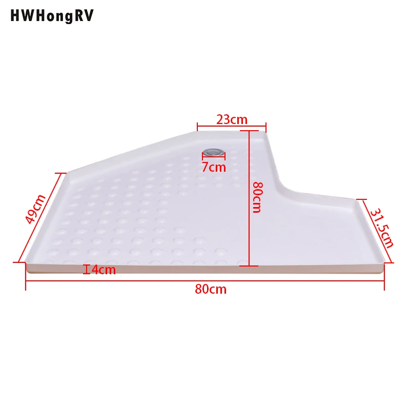 RV motorhome Acrylic floor Surface Bathroom Shower Pan OEM Customized Room Board