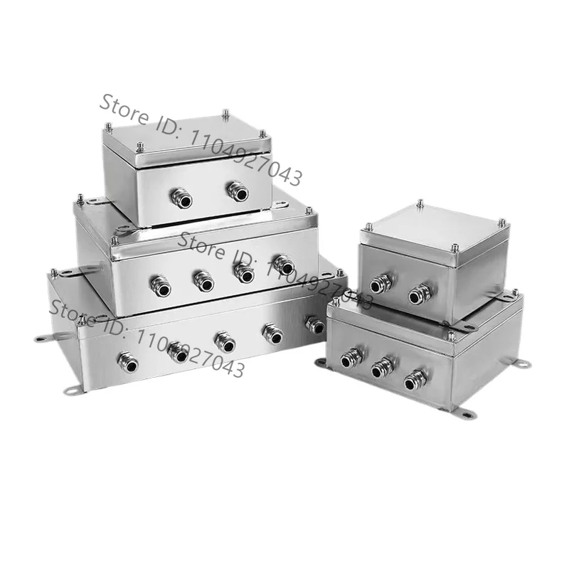 Stainless steel outdoor rainproof junction box cable breakout box three-proof UK terminal 316 custom protective box