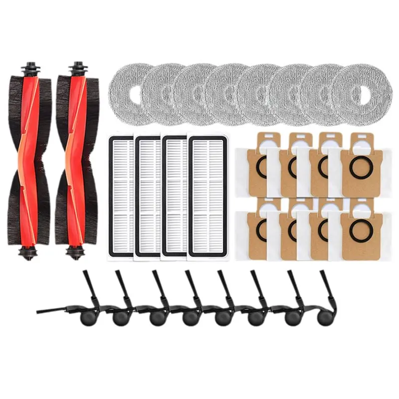 

【A SPECIAL SURPRISE】For Robot Vacuum 5 PRO/OV21CN Replacement Spare Parts- Main Brush, Side Brush, Mop Cloth, HEPA Filter