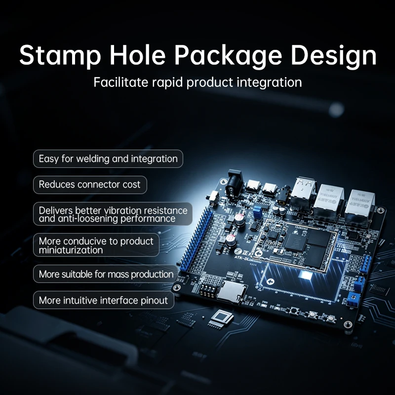 ALIENTEK i.MX91 Stamp-Hole Core Board, Low-Power Industrial Linux SOM Module for Embedded Systems Ideal for IoT & Automation