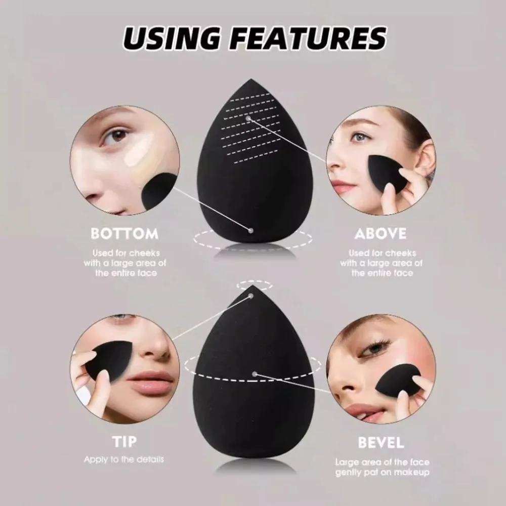 12/60PCS Veelkleurige Make-Up Spons Blender Schoonheid Ei Zachte Foundation Sponzen Cosmetische Bladerdeeg Vrouwen Make Up Accessoires Maquillaje