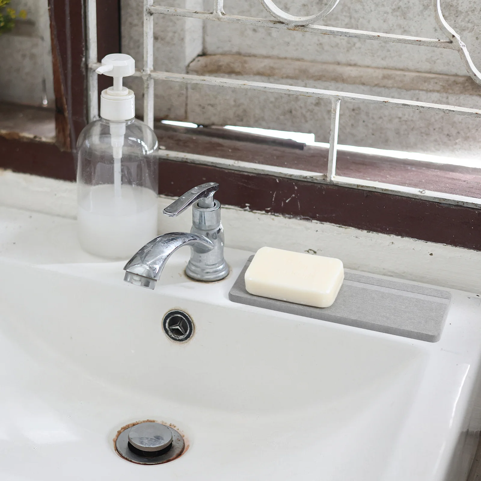 

2Pcs Absorbent Pad Diatom Coaster Non-Slip Mouthwash Coaster Bathroom Accessories Long-Term Use Creative Design