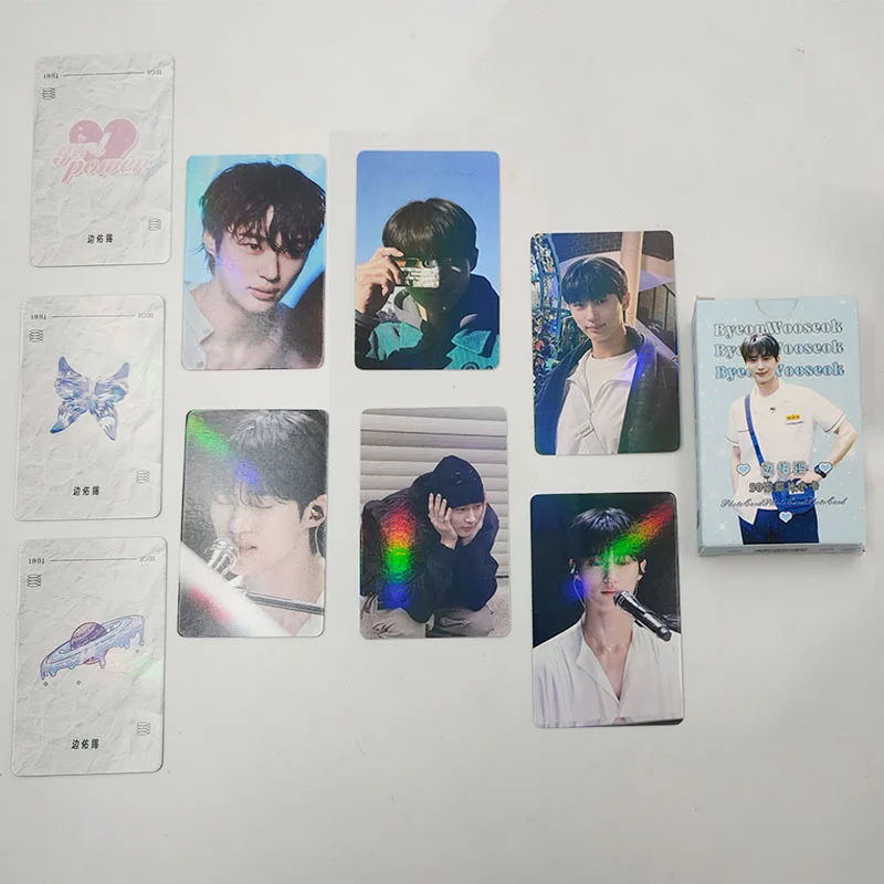 55 pz/set LOVELY RUNNER auto-stampato Laser periferico piccola carta Byeon Woo SeokKim Hye Yoon cartolina Lomo Card biglietto di auguri