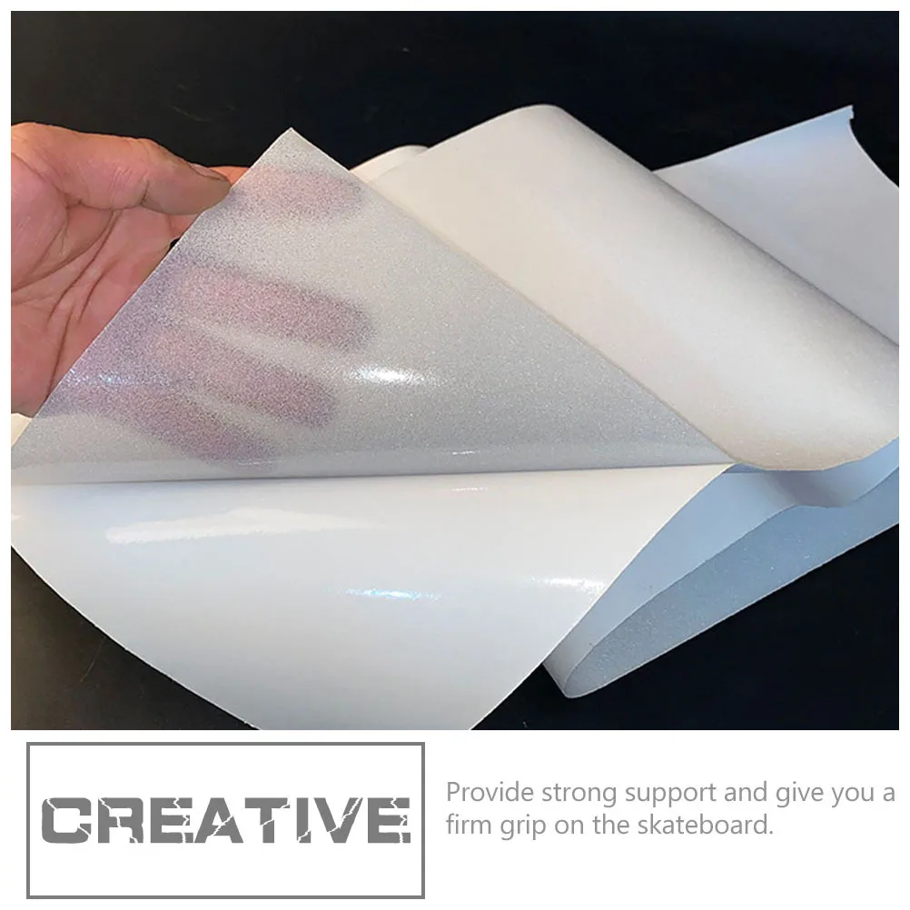 1pc skate aderência fita antiderrapante durável folha de lixa proteção contra riscos cortável auto-adesivo resistente ao desgaste skate