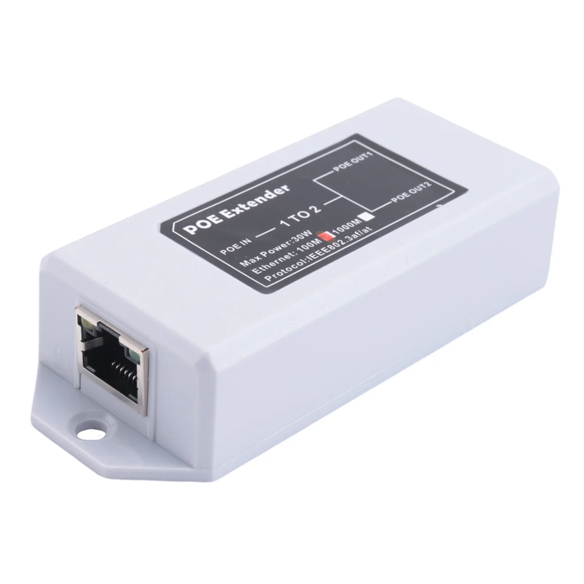 1 إلى 2 منفذ POE موسع 100Mbps IEEE 802.3Af/في معيار 48 فولت لكاميرا NVR IP POE تمديد 100 متر لمجموعة POE