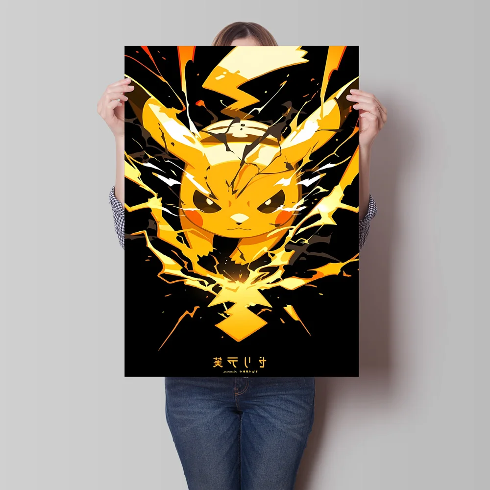 Pikachu Pokemon Wall Painting Made of High Quality Canvas Cl