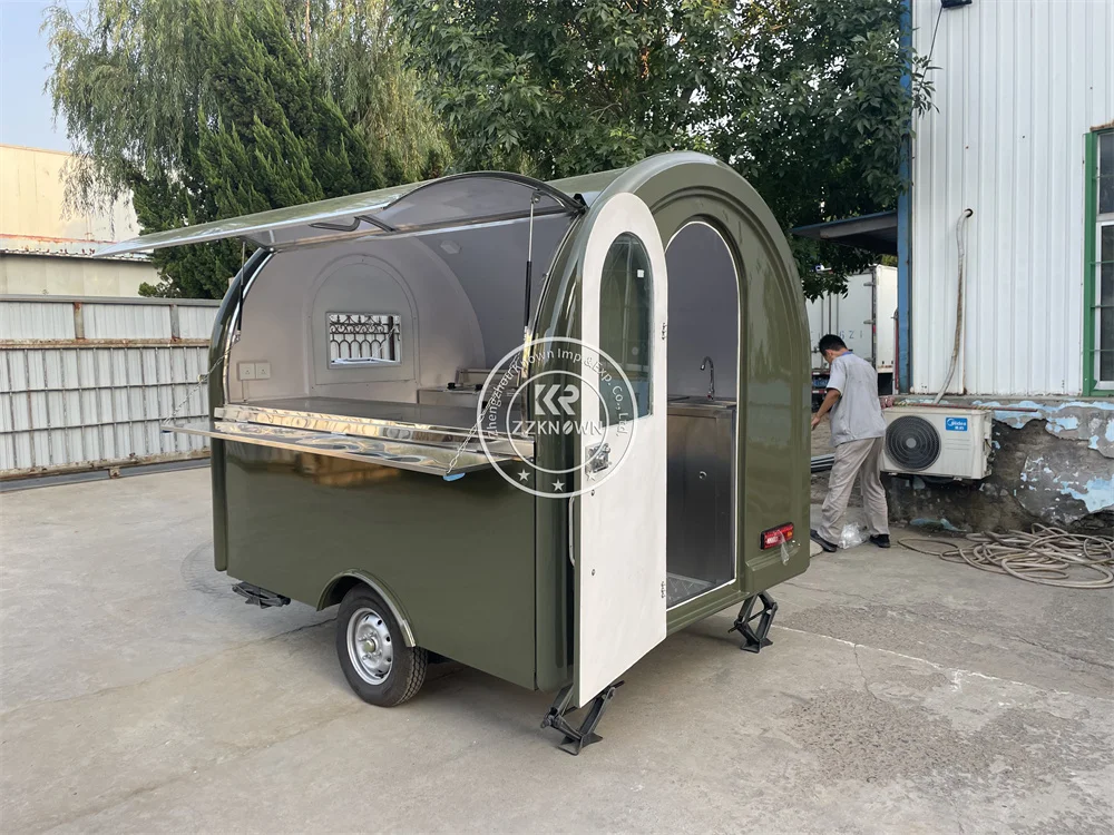 Remolque de café, cocina móvil, equipos completos personalizados, quiosco de Pizza y aperitivos, camión de comida de concesión, remolque, carrito de aperitivos y helados