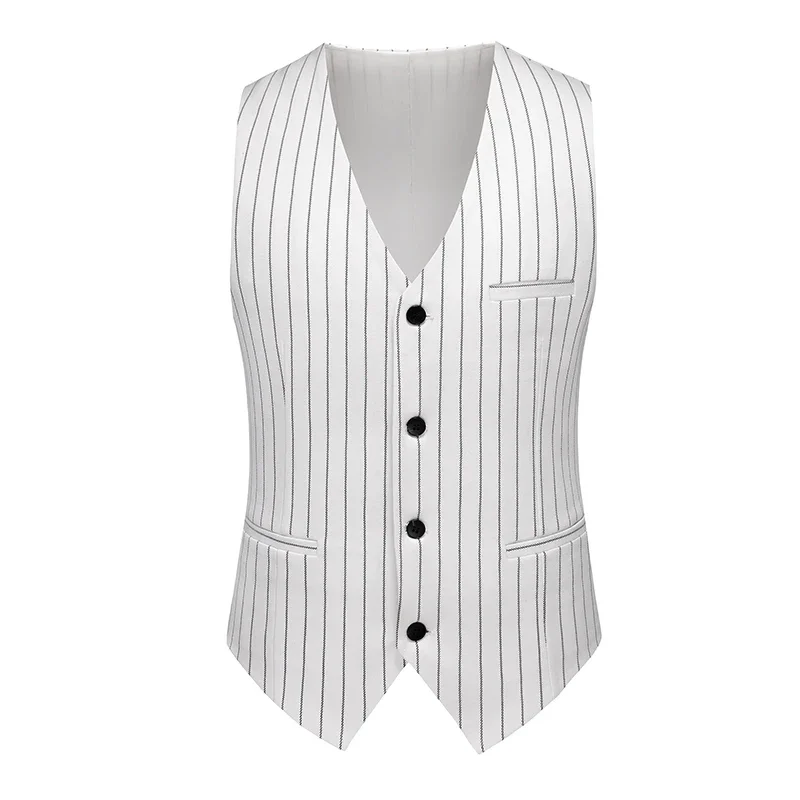 

Белый мужской жилет без рукавов, черные жилеты в вертикальную полоску, красный, синий, серый, коричневый жилет, азиатский размер M-6XL.