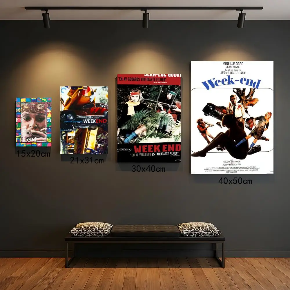 classic movie W-Weekend-D Poster Peel and Stick Wall Art for Cafe Office Bar and Home Decoration