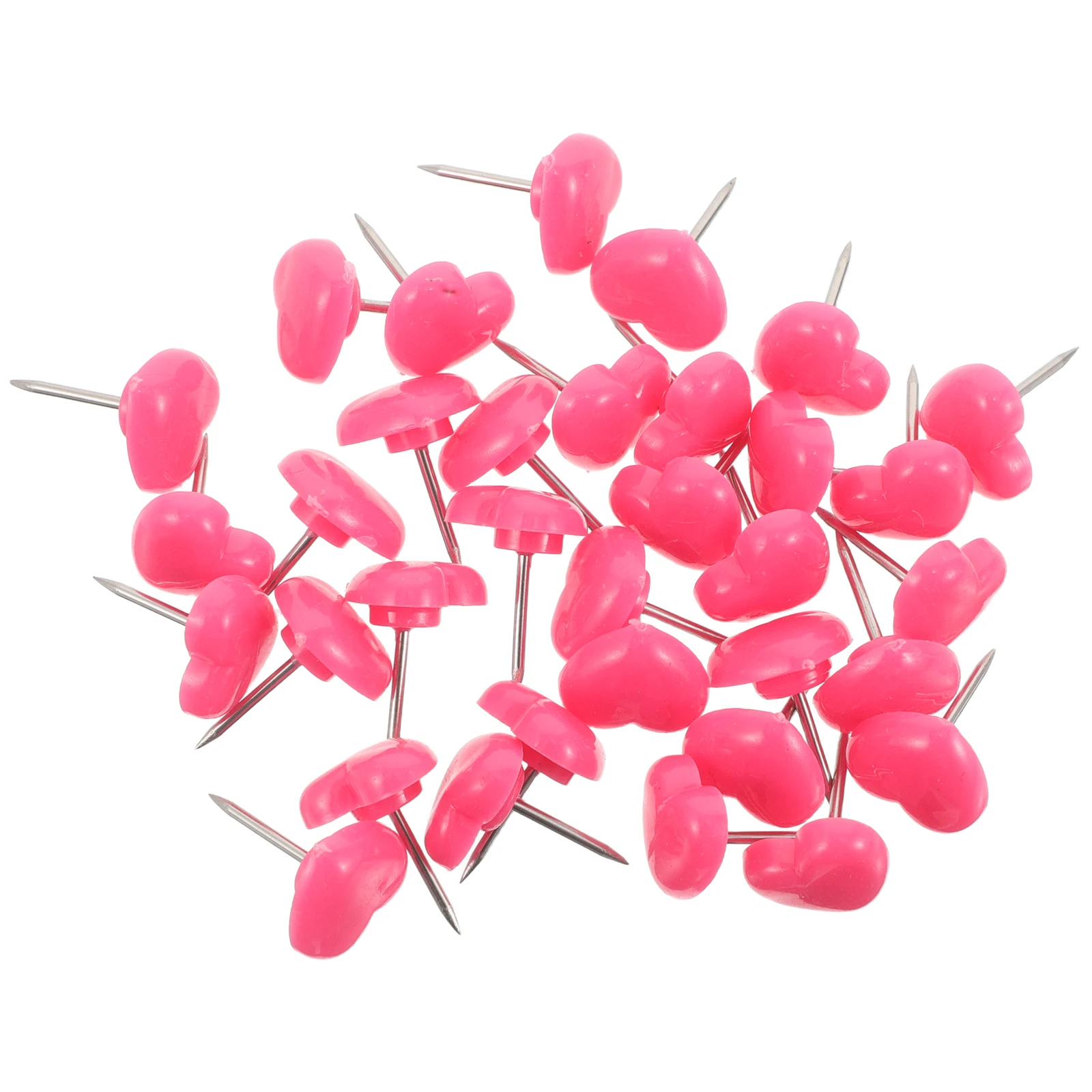 Chinchetas de corazón de 100 Uds., chinchetas en forma de corazón para tablero de corcho, tachuelas colgantes de imagen rosa, boletín de decoración del Día de San Valentín