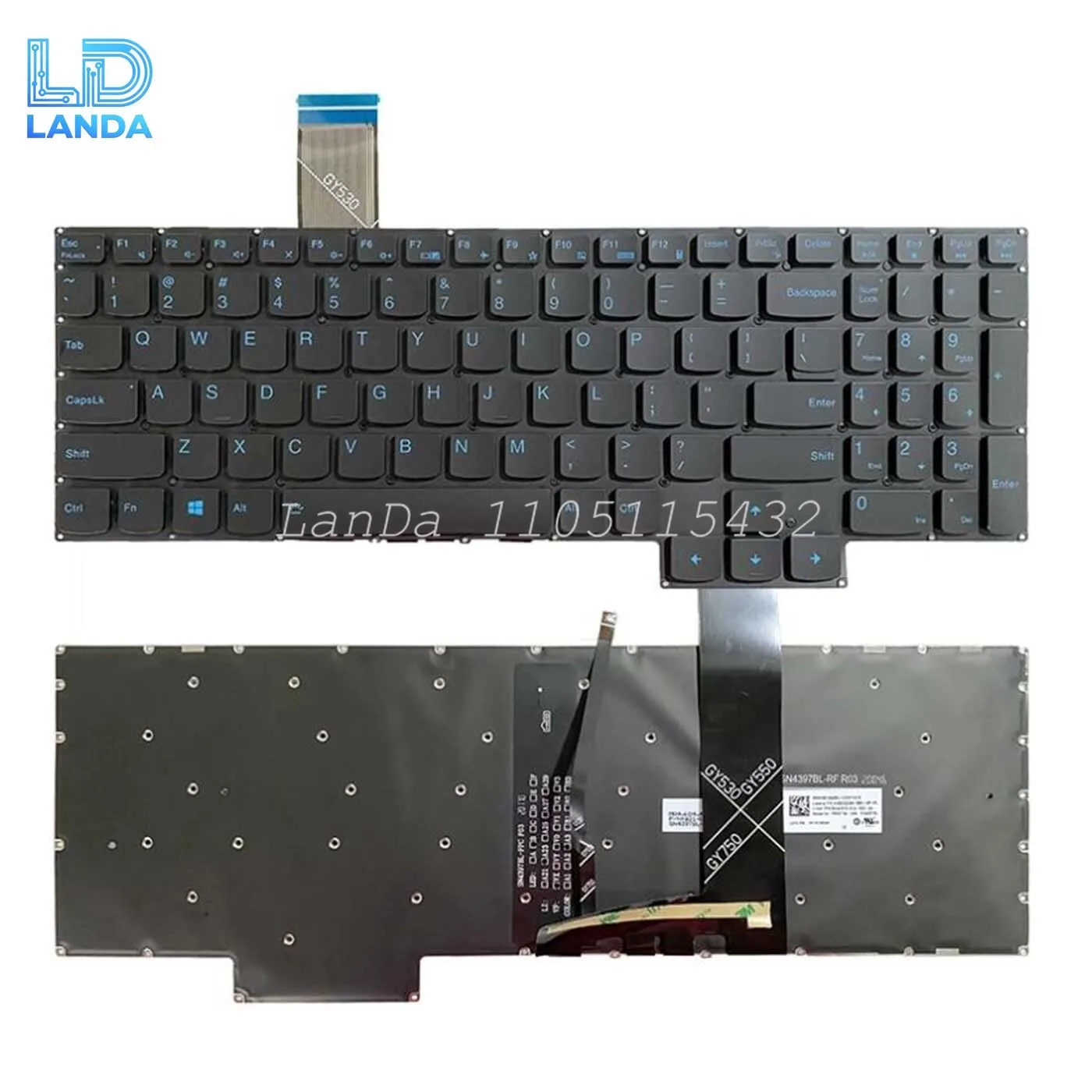 

Laprop Keyboard For Lenovo Gaming 3-15IMH05 15ARH05 15ACH GY530 GY550 GY570 US