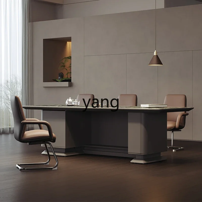 LMMM Atmosphere President's Office High-end Tea Table and Chair Combination Office Tea Table Light Luxury Premium