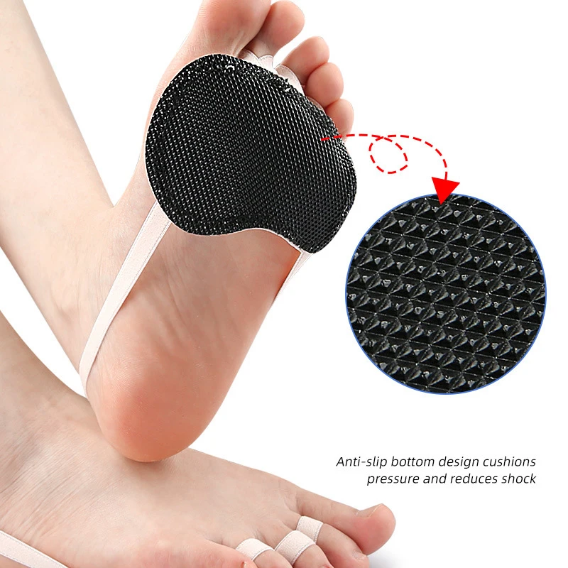 Three Hole Elasticity Belt Forefoot Pads Anti-abrasion Half Foot Pad Shoe Cushion For Foot Pain Relief Moisture Wicking