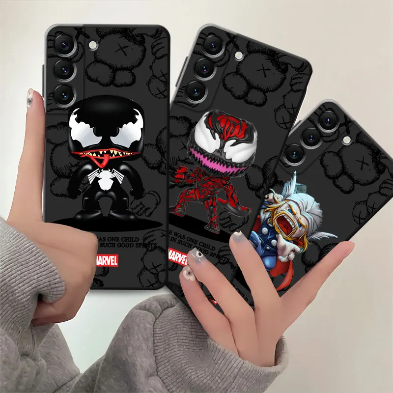 Phone Case for Samsung Galaxy S23 S10e S20 FE S9 S10 S7 Edge S22 Ultra 5G S8 S21 Plus Cover TPU Soft Bear Marvel Avengers