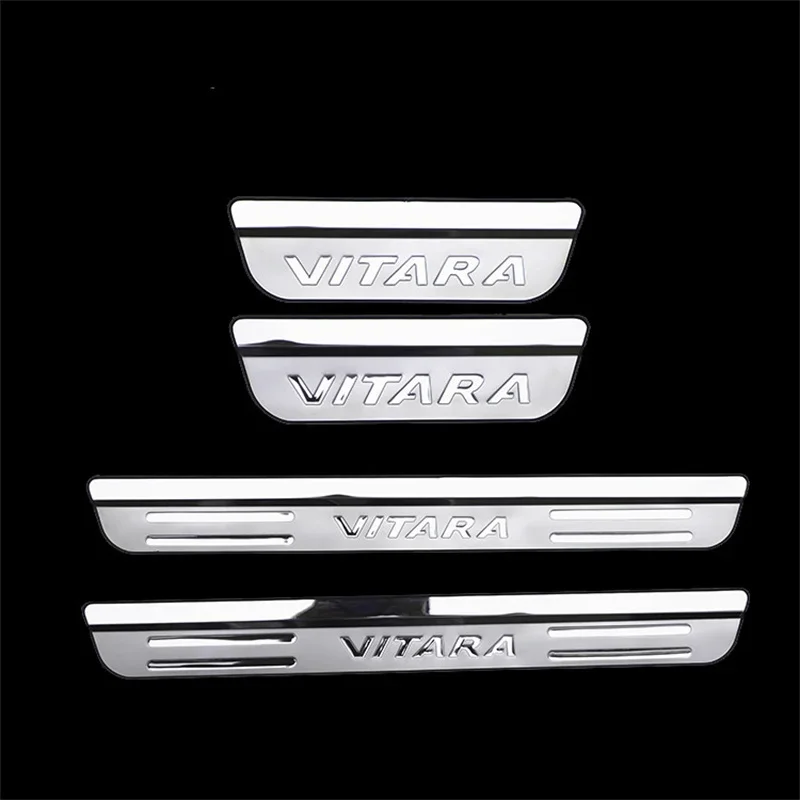 Car styling Stainless steel Door Sill Scuff Plate Guard Pedal Protector Trim for Suzuki Vitara 2015 2016 2017 2018 2019