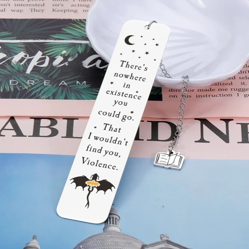 Stainless Steel Magic Dragon Bookmark Tassels Fantasy Movie Periphery Page Mark Reading Stationery Girls Boys Learning Supplies