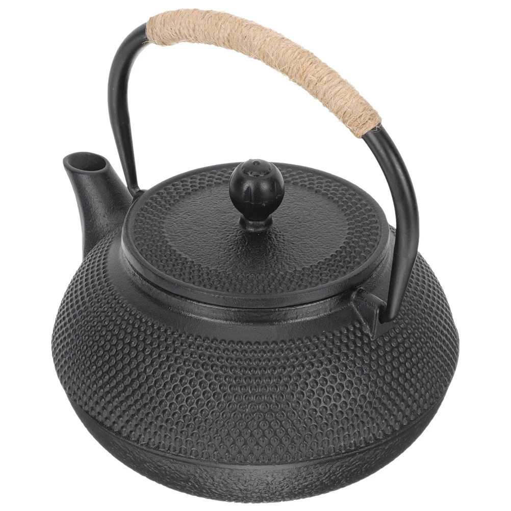 

Small Cast Iron Tea Pot Vintage Iron Teapot Portable Stove Use Heat Resistant Pot for Travel Teapot